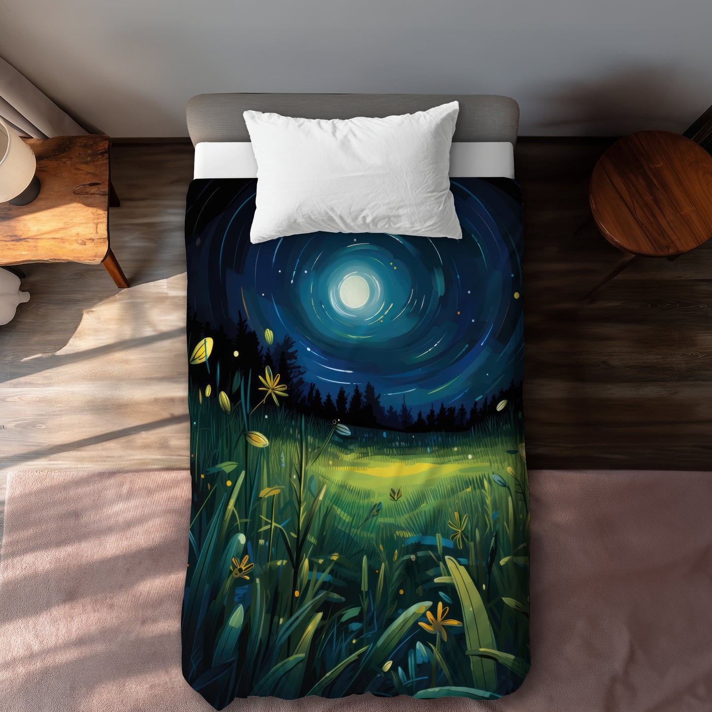 Between grass blades Blue duvet cover | Home decor essentials