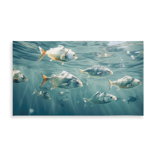 Swimming peacefully Blue Tablecloth | Indoor Outdoor Decor