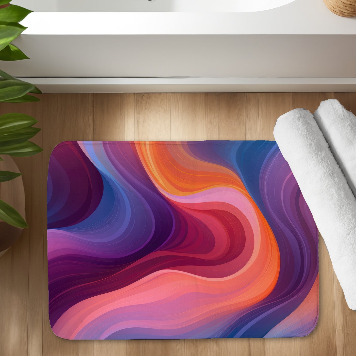 Purple Haze Bath Mat - Stylish Home Decor for Your Bathroom