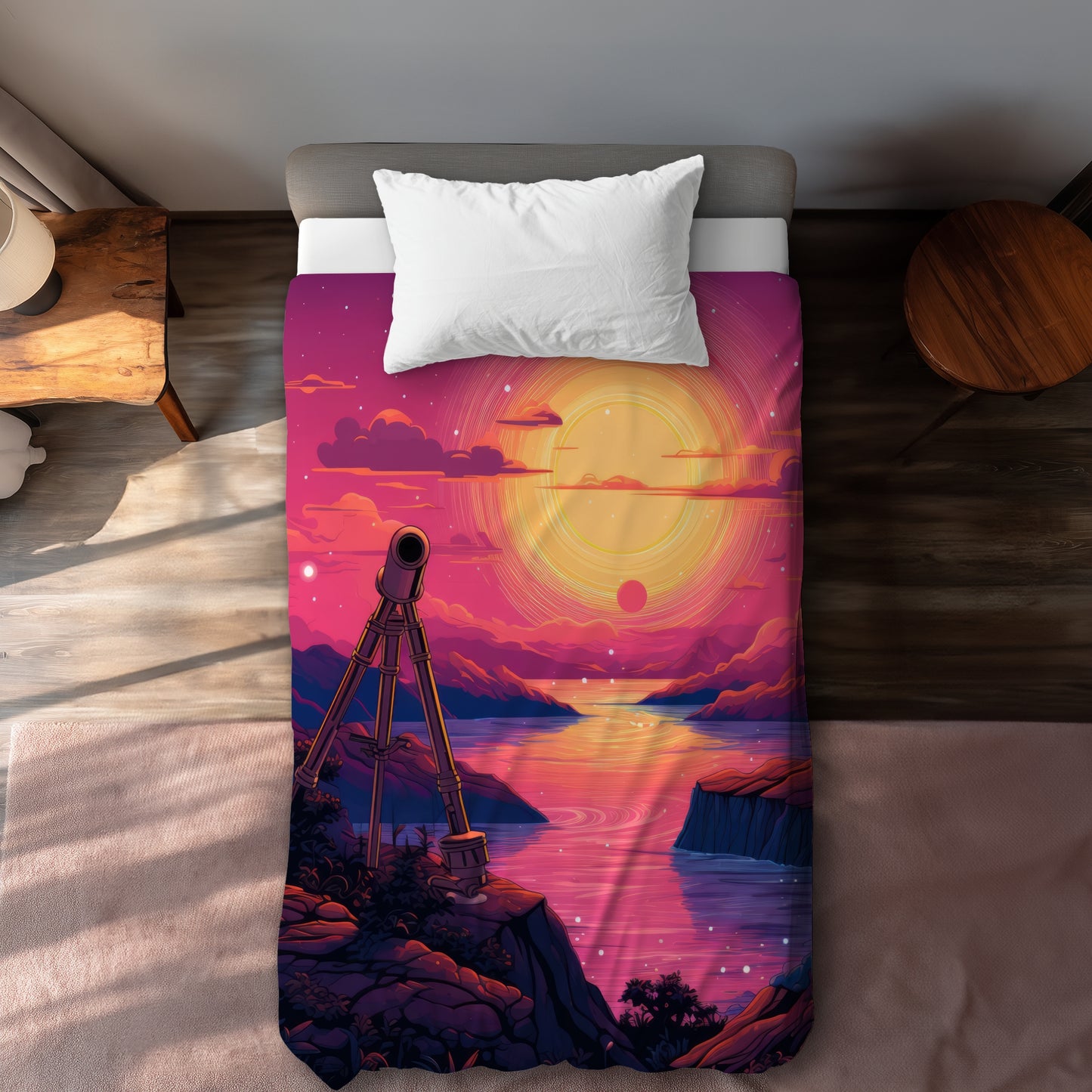 Skybound Yellow Duvet Cover | Stylish Home Decor Accent