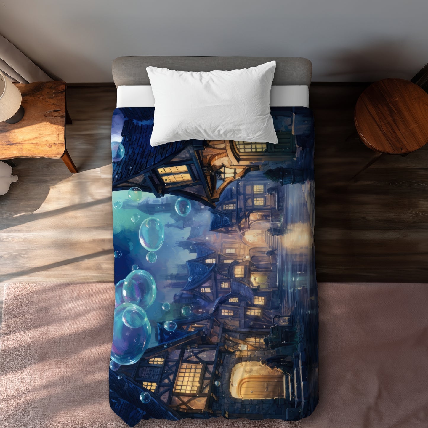 Floating through - 88"x88" Duvet Cover