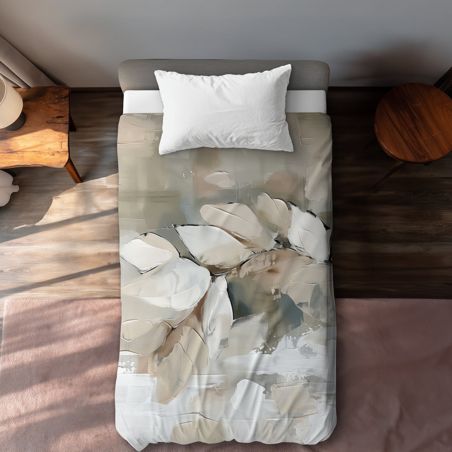 Leaf Beige Duvet Cover | Elegant Home Decor Essentials