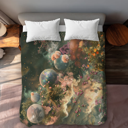 Bloom space - 88"x88" Duvet Cover