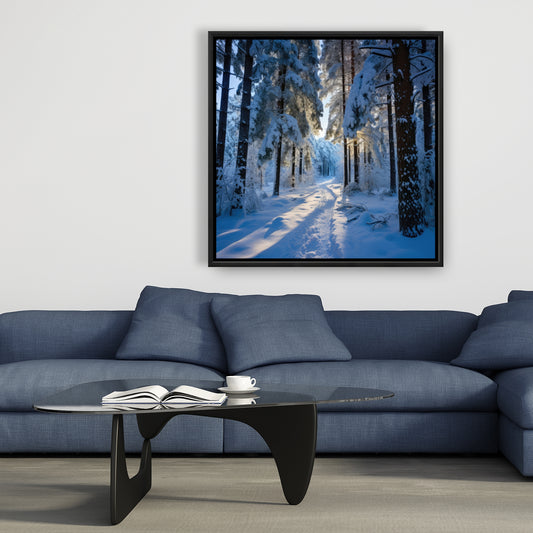 Snowy path - 36"x36" Framed canvas