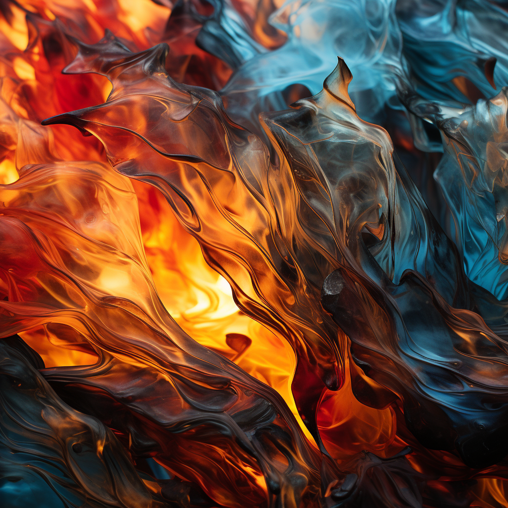 Crystallized fire - 24"x24" Canvas