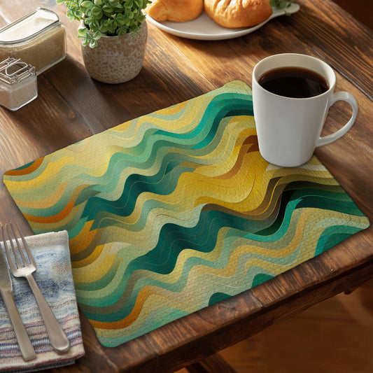 Rich by design - Gold Braided Polyester Placemat for Home Decor