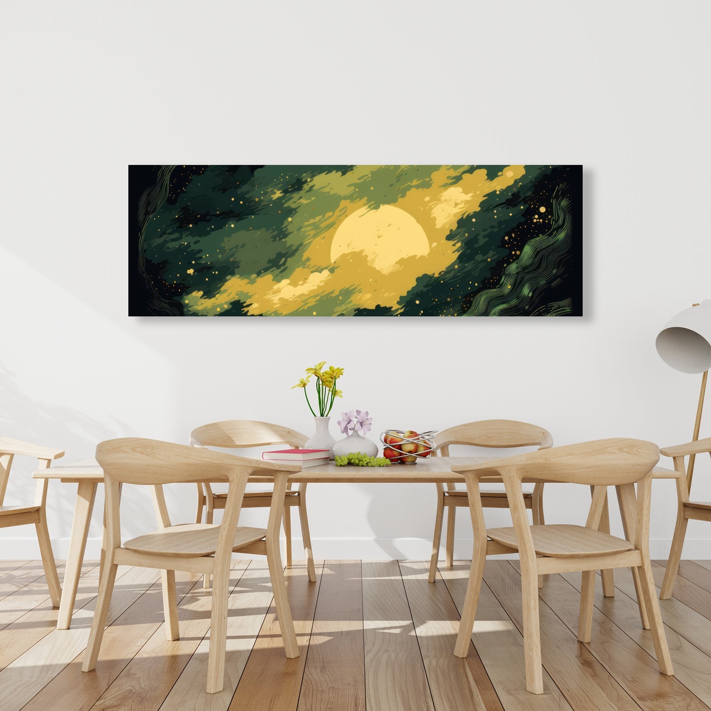 Cloudy Star - Yellow Canvas Home Decor for Bright Spaces