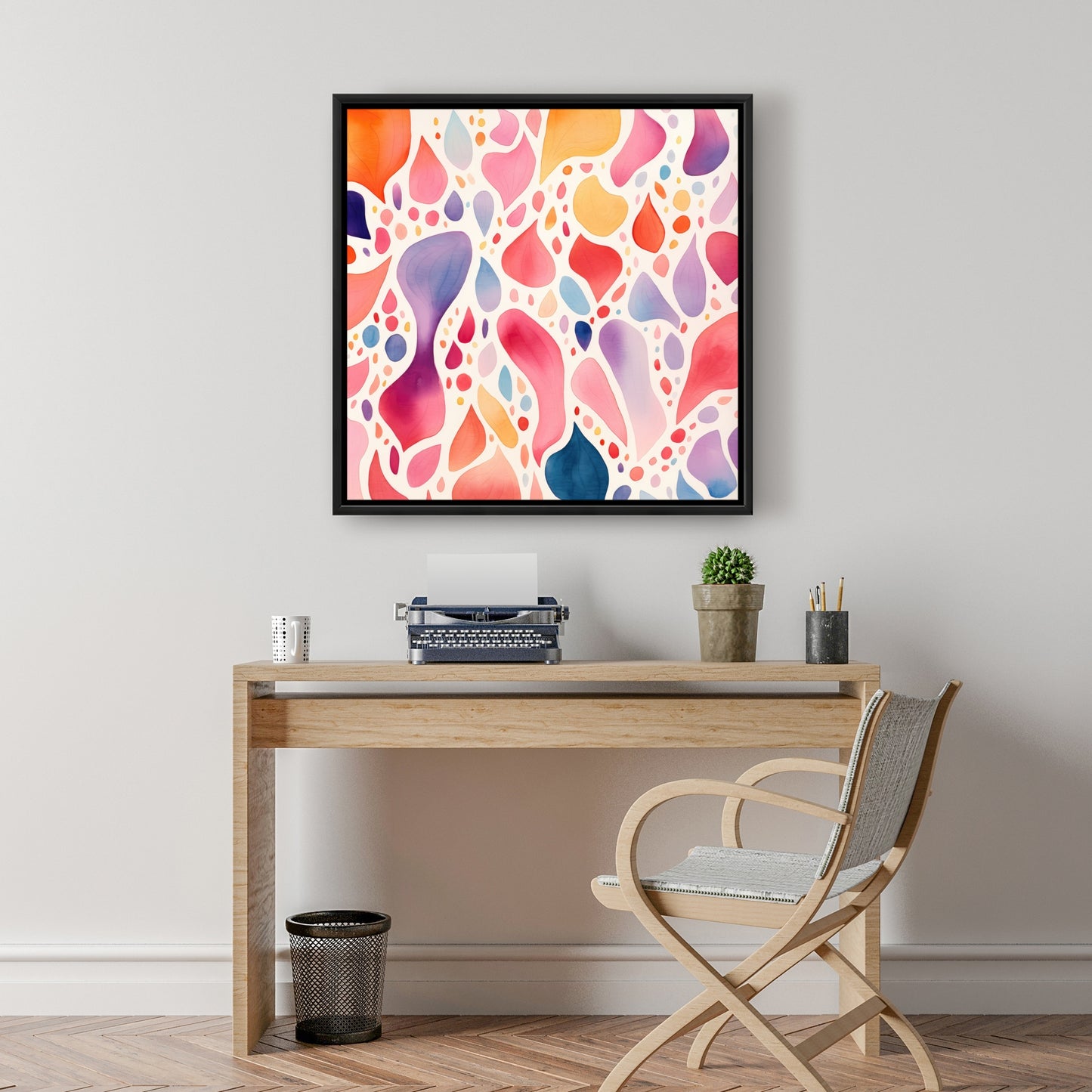 Splotches - 36"x36" Framed canvas