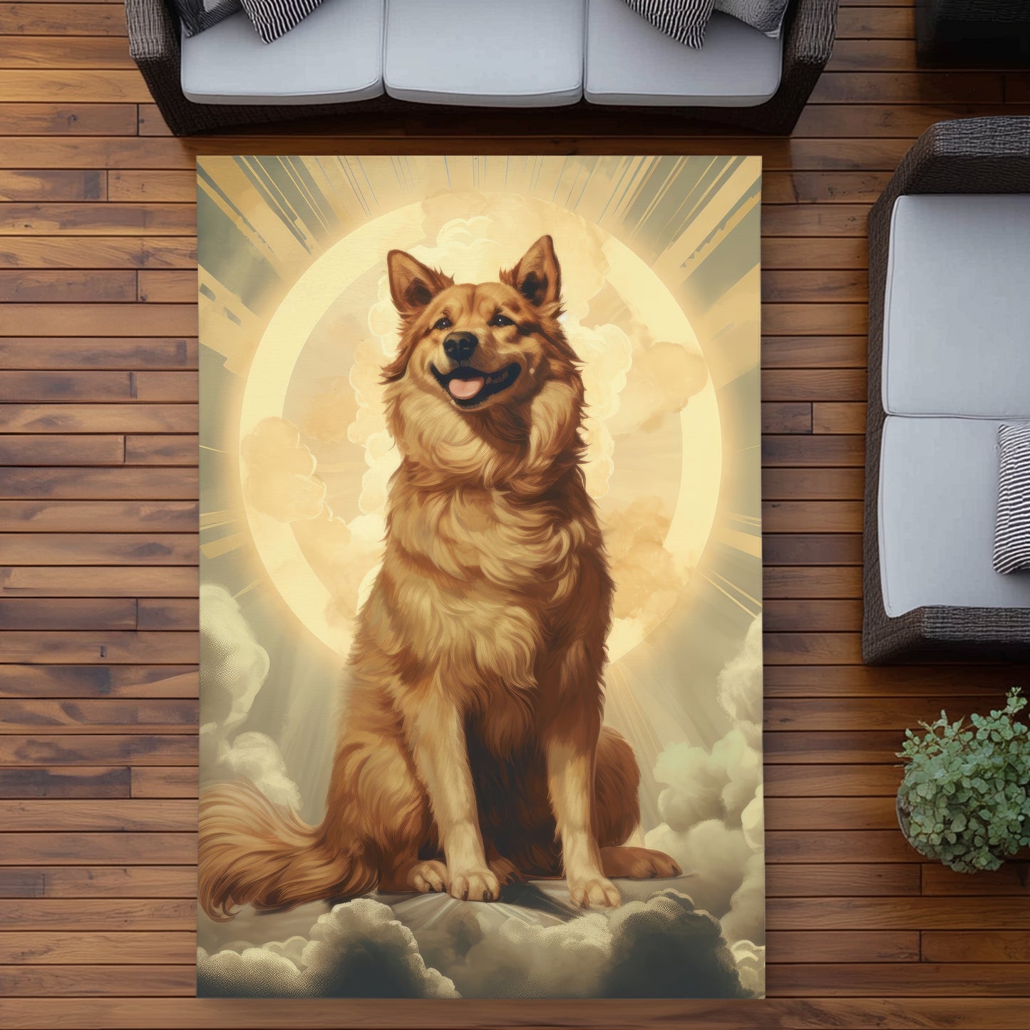 Man's Best Angel Brown Outdoor Area Rug | Home Decor Essentials