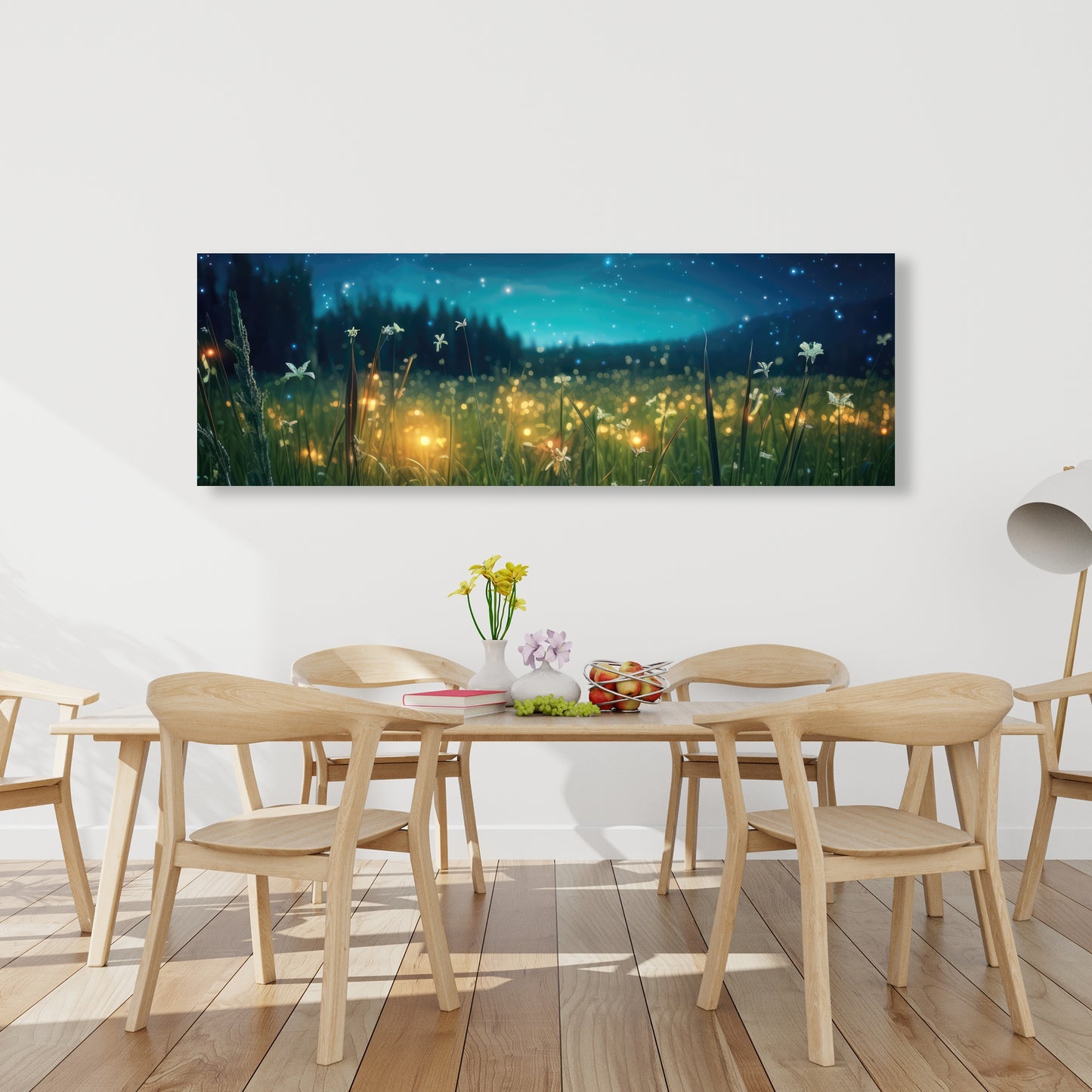 Fireflies at night - 32"x32" Canvas