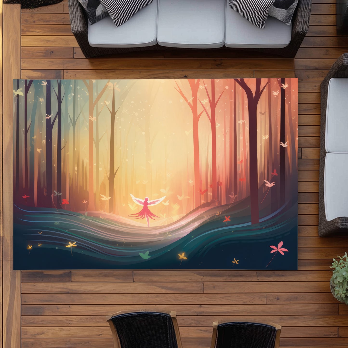 Enchanted Coral Outdoor Area Rug | Stylish Home Decor