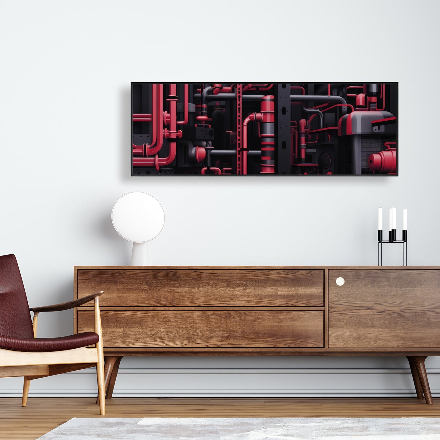 Machinery - 36"x36" Framed canvas