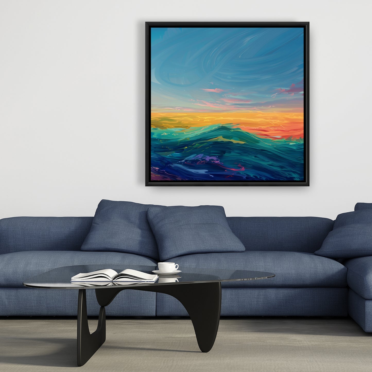 Watercolors - Framed Canvas - Print on demand