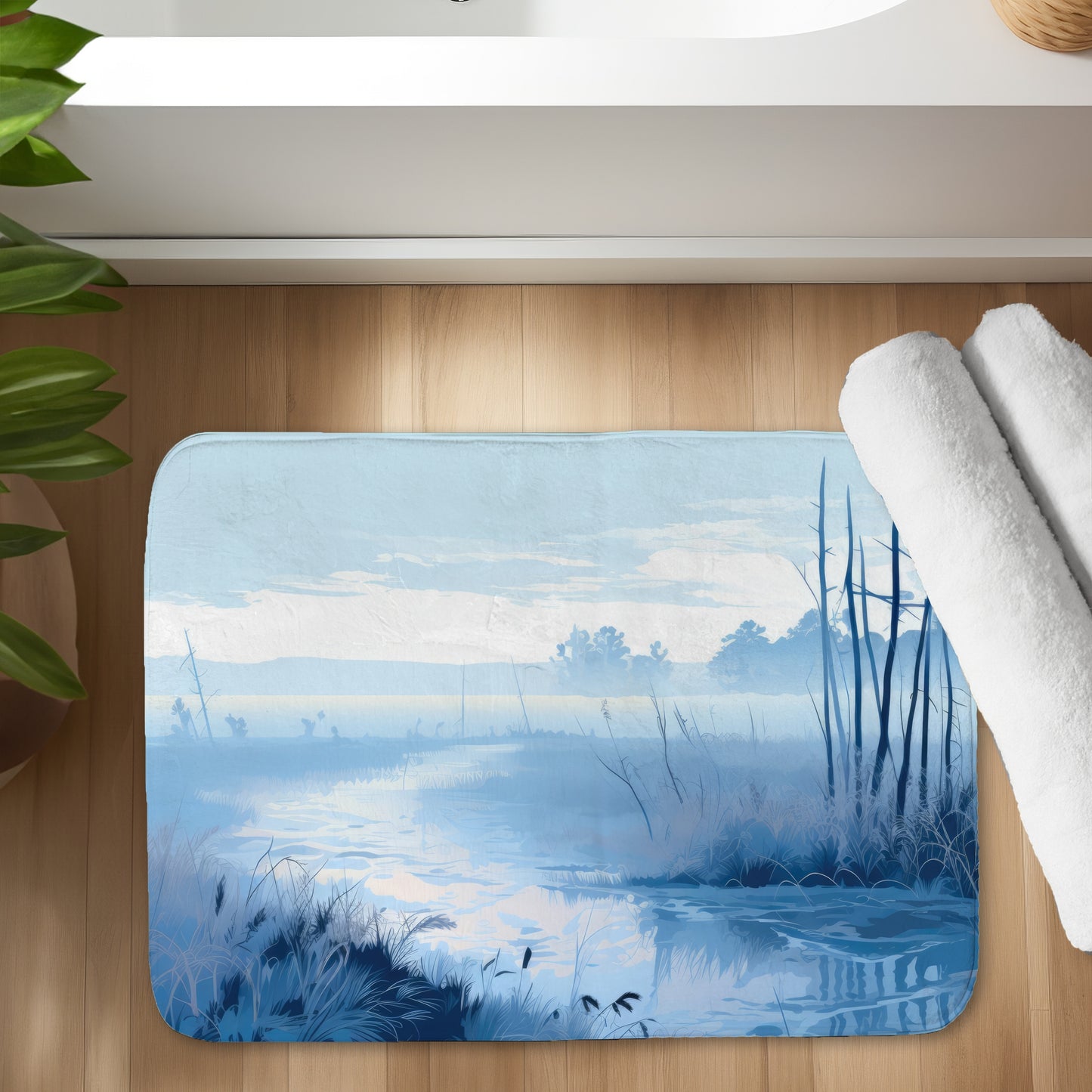 Cold swamp - 17"x24" Bath mat