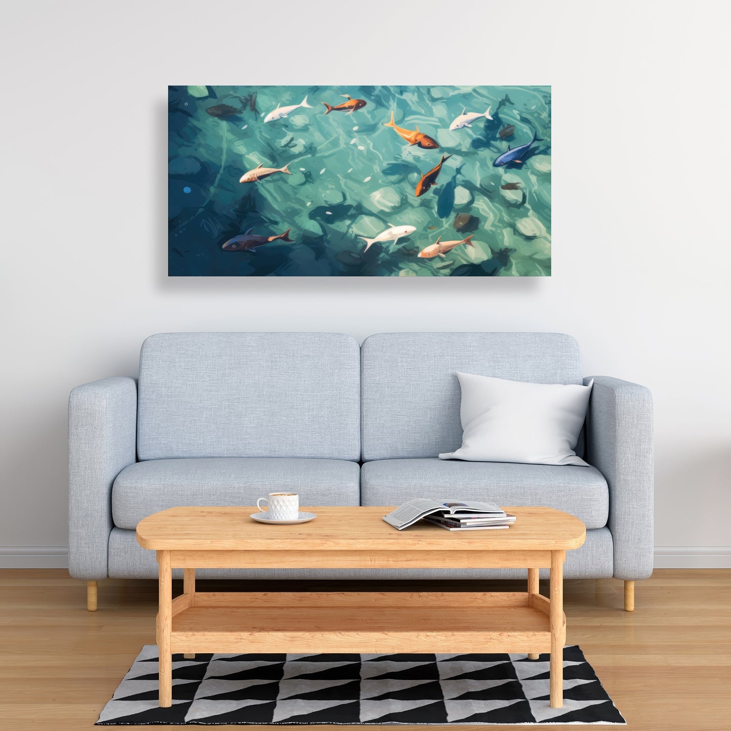 Caustic fish - 32"x32" Canvas