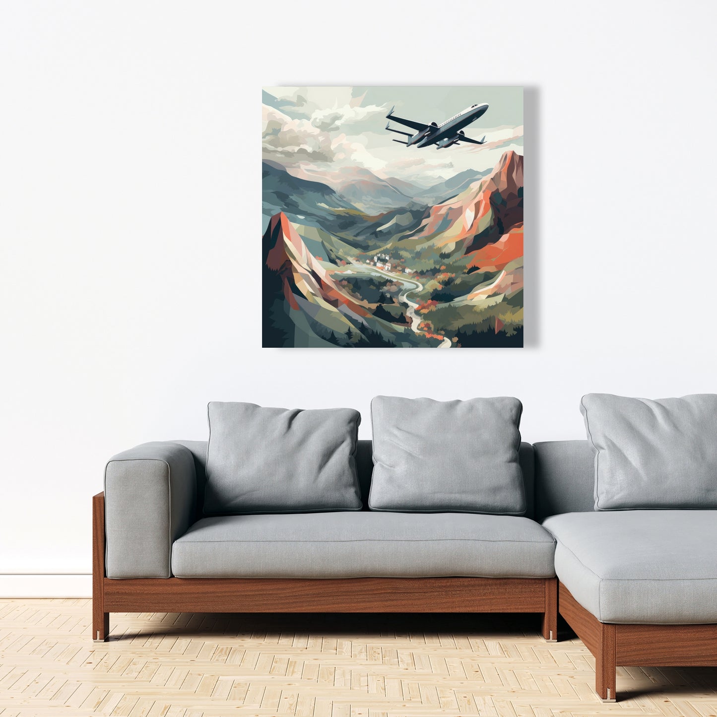 Shallow flight - 32"x32" Canvas