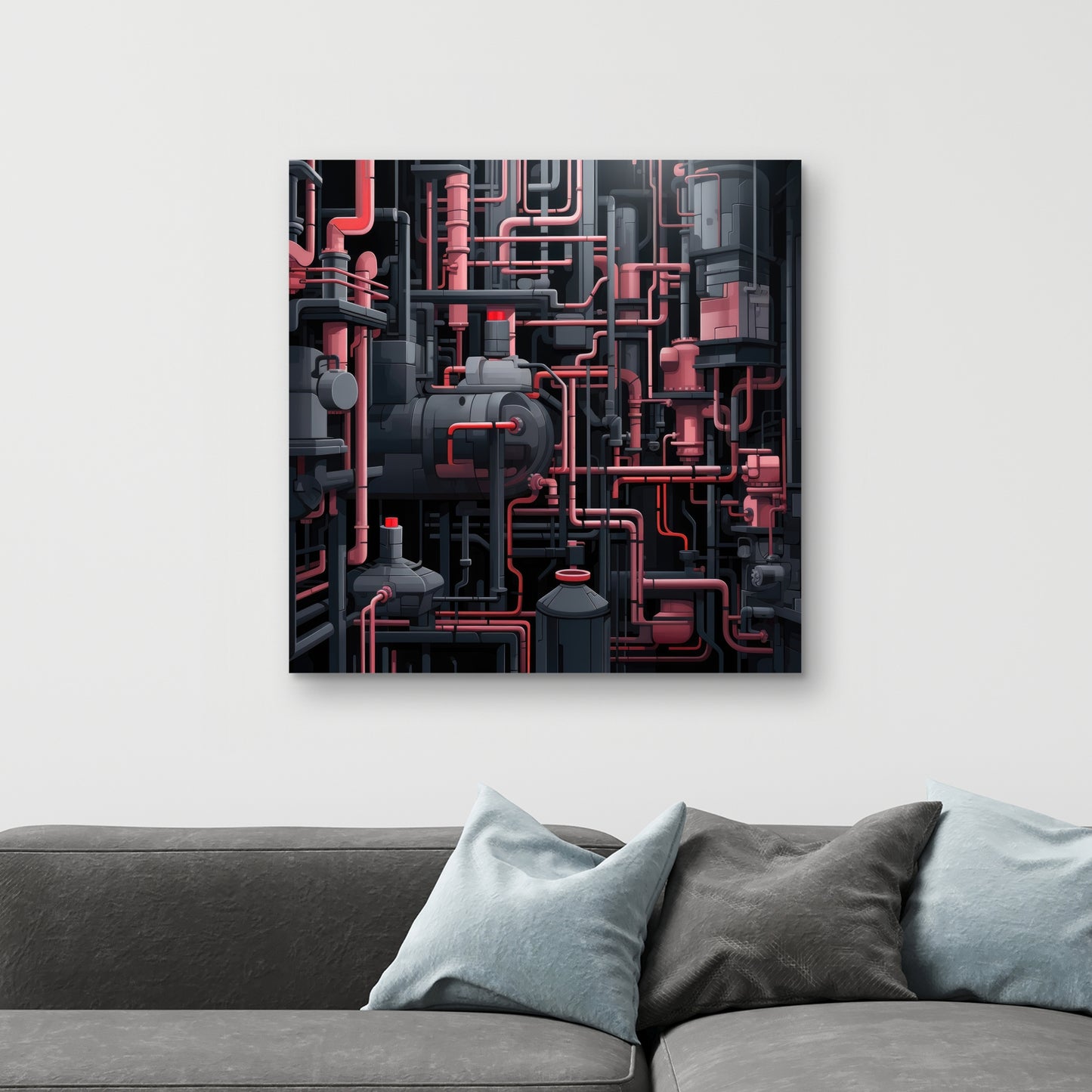 Dark pipes - Gray canvas for stylish home decor accents