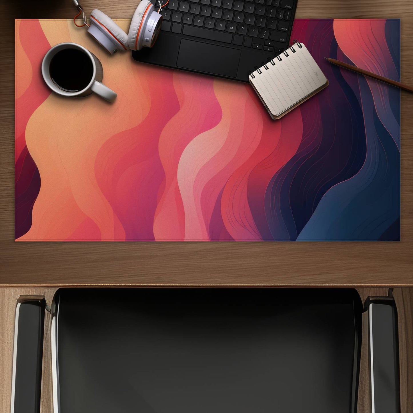 Ethereal Smoke - Blue Gaming Mat for Stylish Home Decor