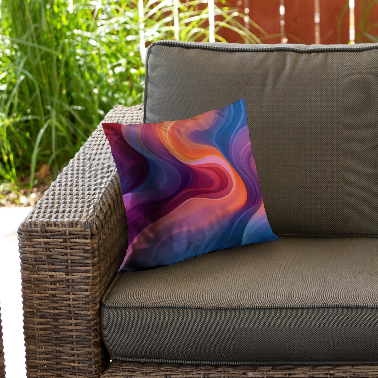 Purple Haze - Orange Poly Twill Throw Pillow Insert | Home Decor