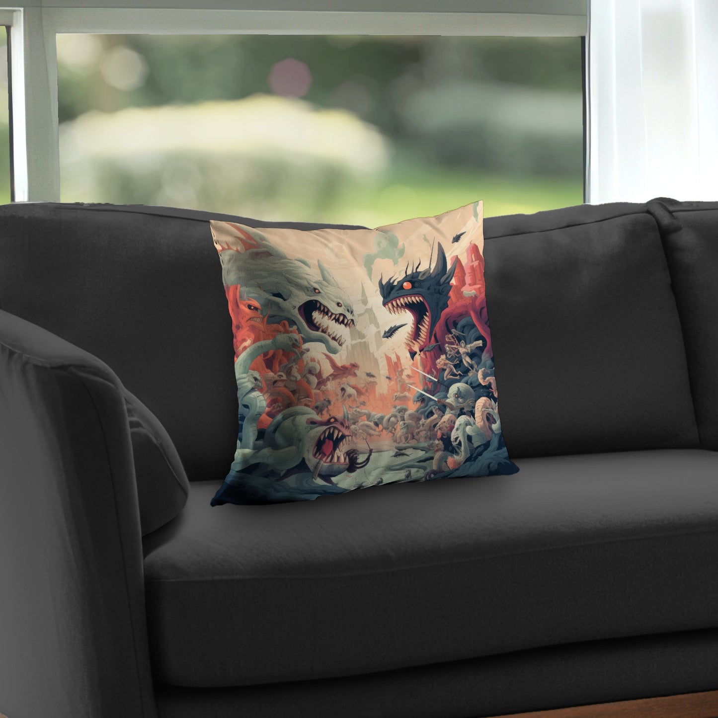 Ultimate Fight Red Poly Twill Throw Pillow Insert | Home Decor