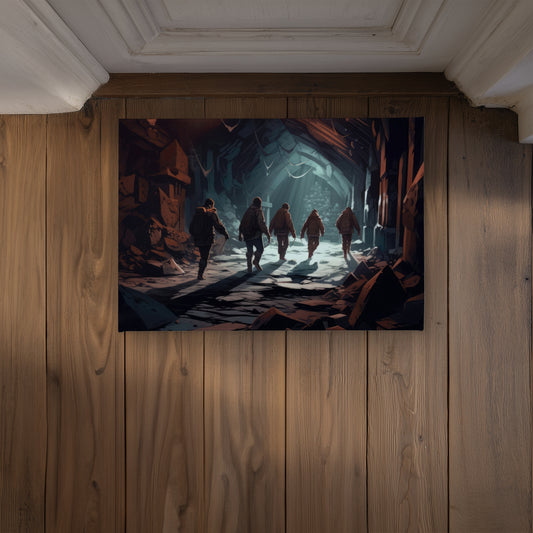 The Catacombs - Turquoise Indoor Outdoor Door Mat | Home Decor