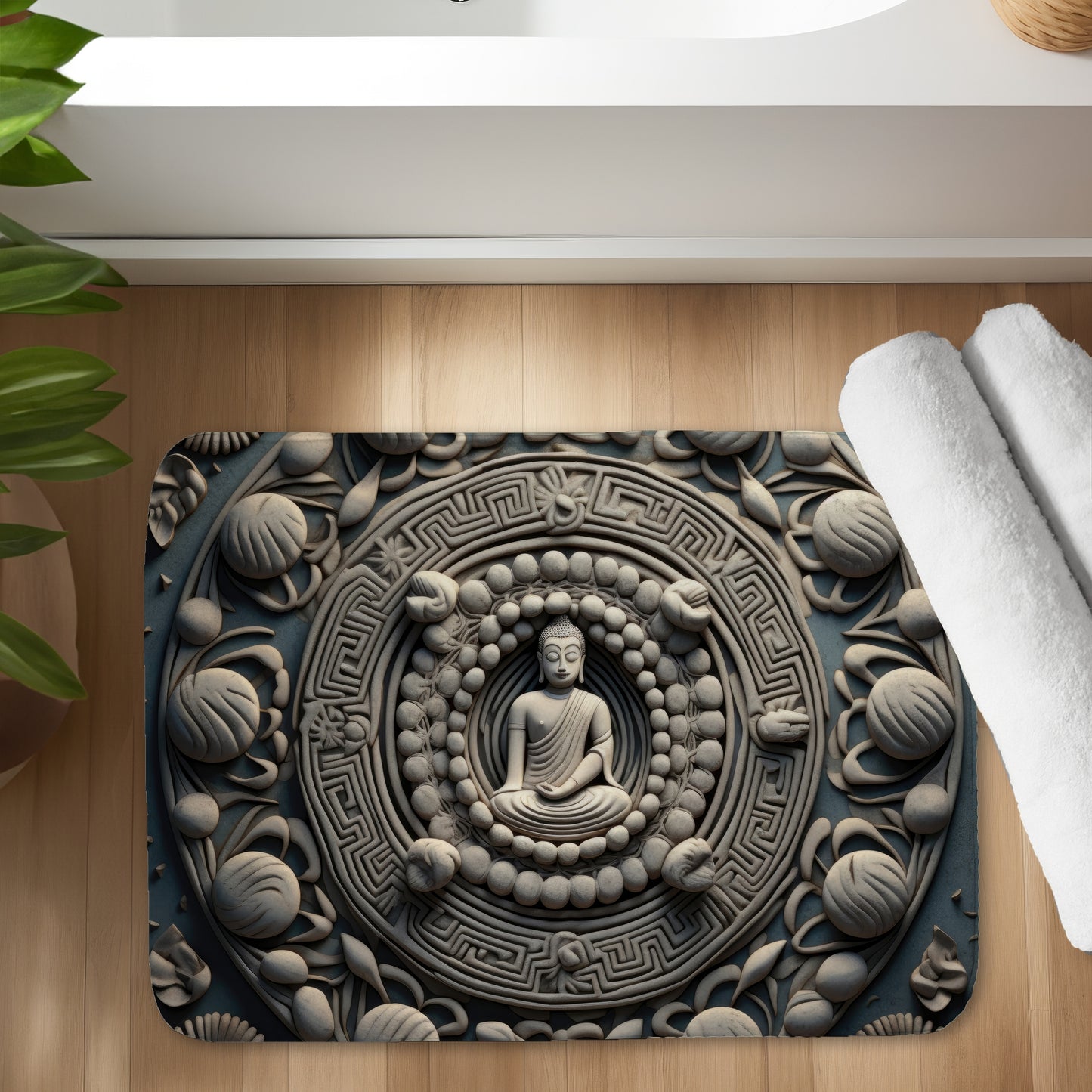 Spiritual peace - 17"x24" Bath mat