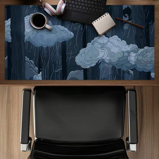 Sneeky clouds - White Desk Mat for Stylish Home Decor