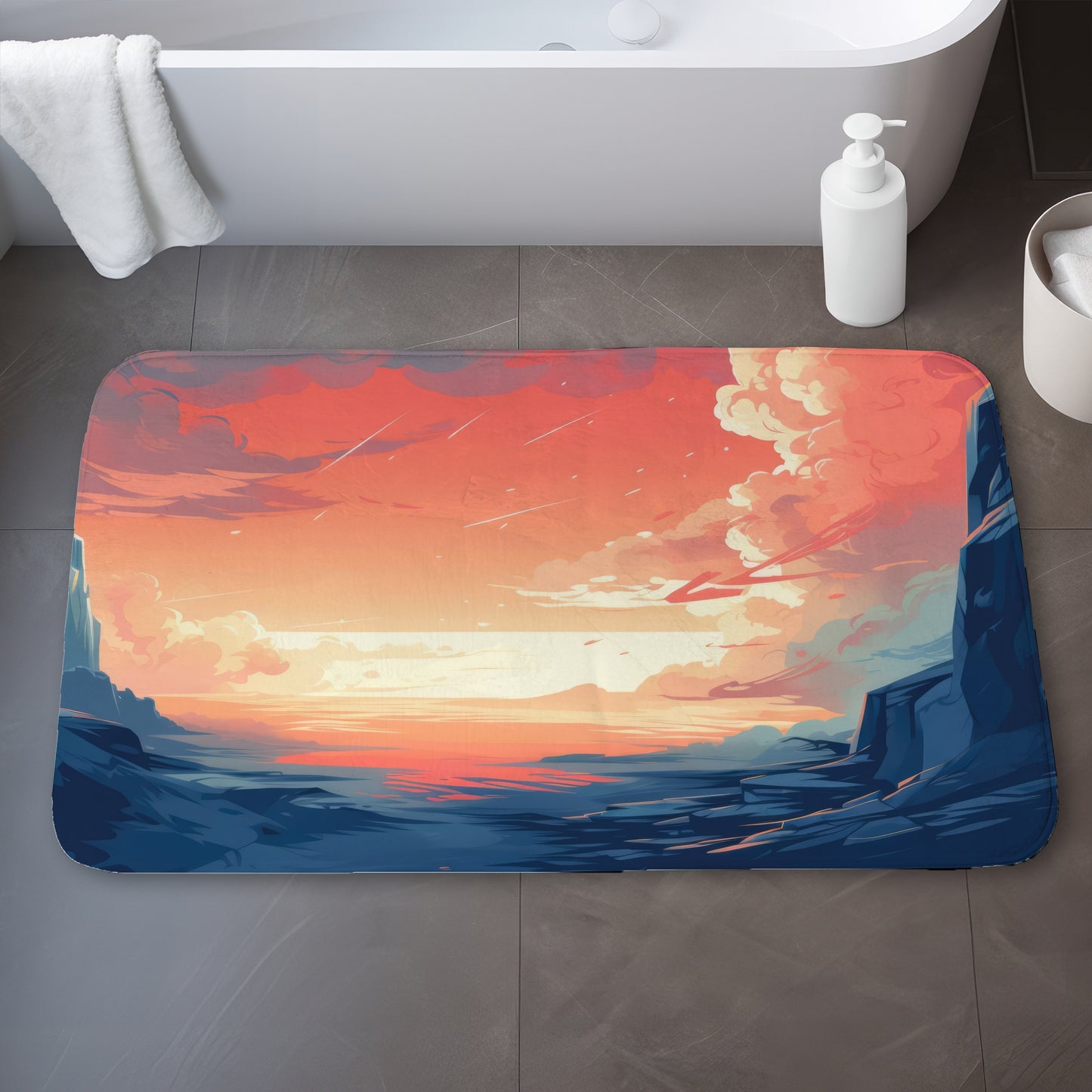 Inspiration Blue Bath Mat | Stylish Home Decor Accessory