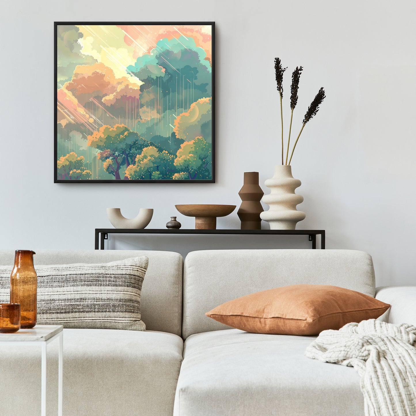 Crystal winds - 36"x36" Framed canvas