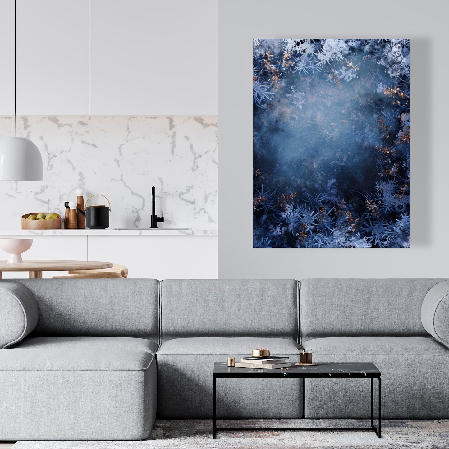 Frozen Black Canvas Wall Art for Home Decor - Stylish Design