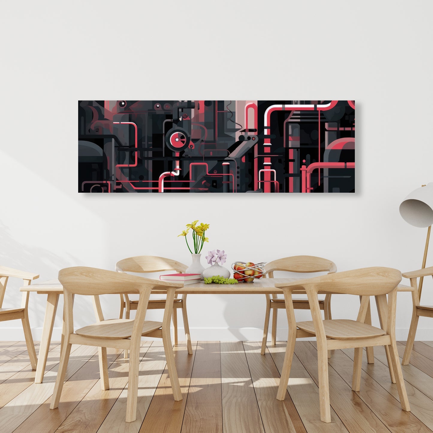 Industrial Empire - Red Canvas Art for Home Decor