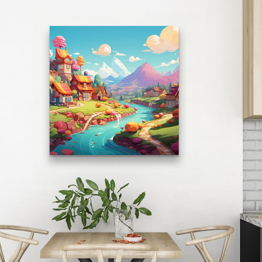 Sweet town - 32"x32" Canvas