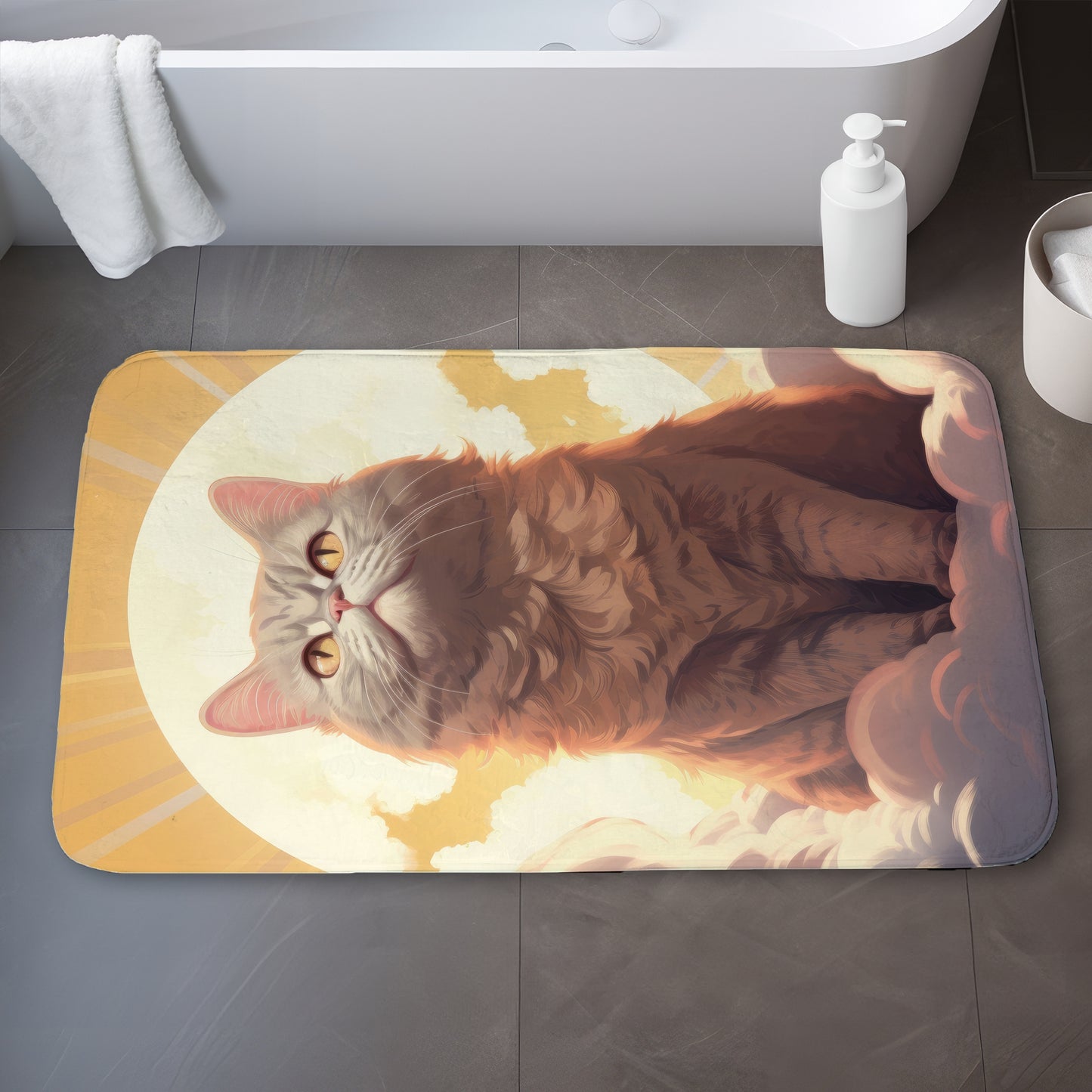 Intangible purr - 17"x24" Bath mat