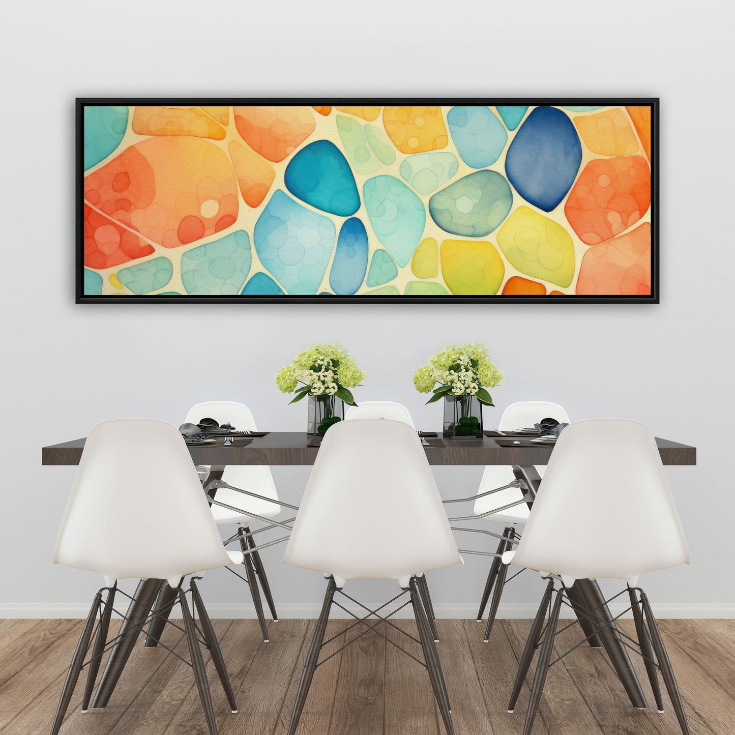 Blobs - Framed Canvas - Print on demand
