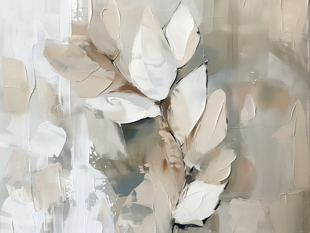 Leaf White Polyester Placemat for Elegant Home Decor