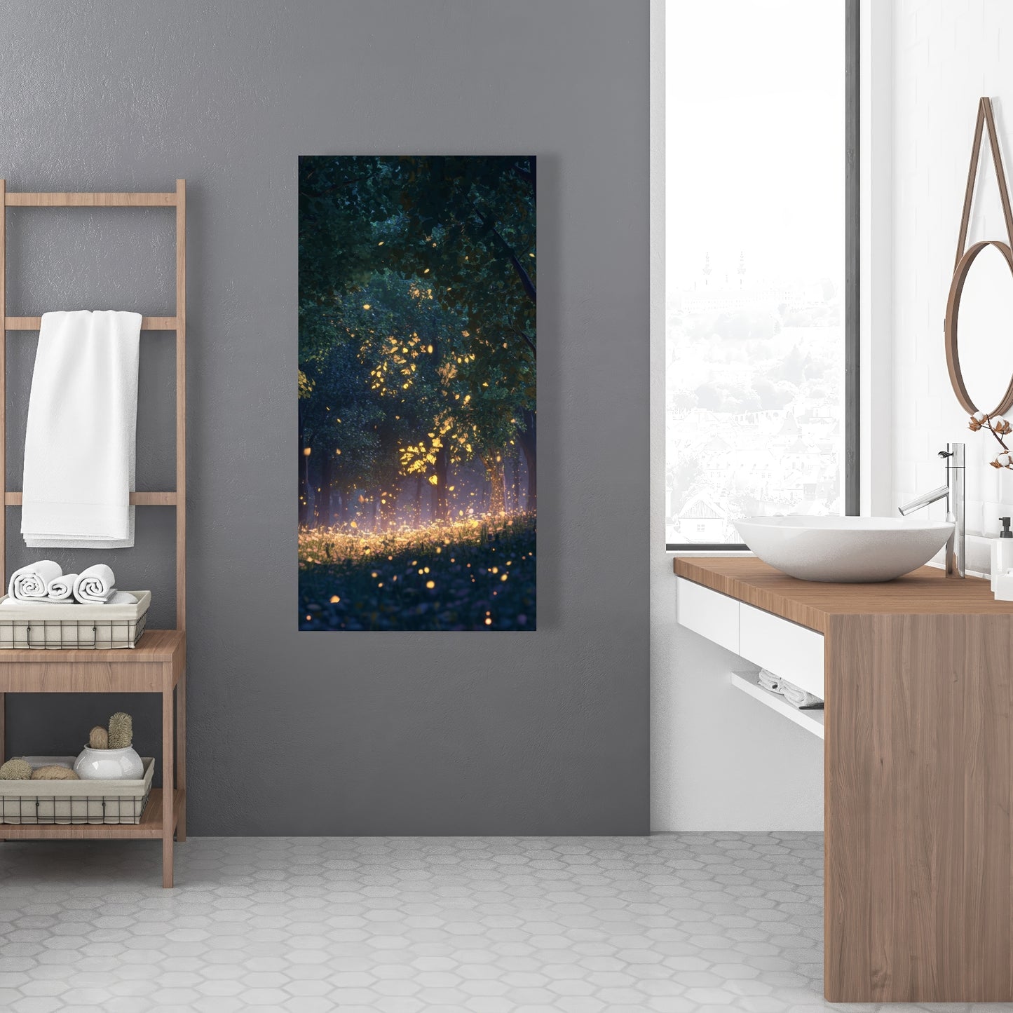 Glowing leaves - 32"x32" Canvas