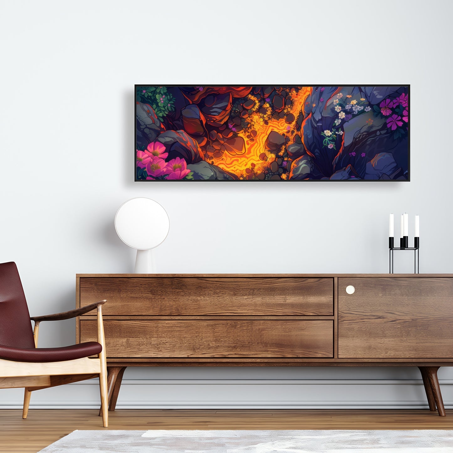 Hot River - Black Framed Canvas Wall Art for Home Decor