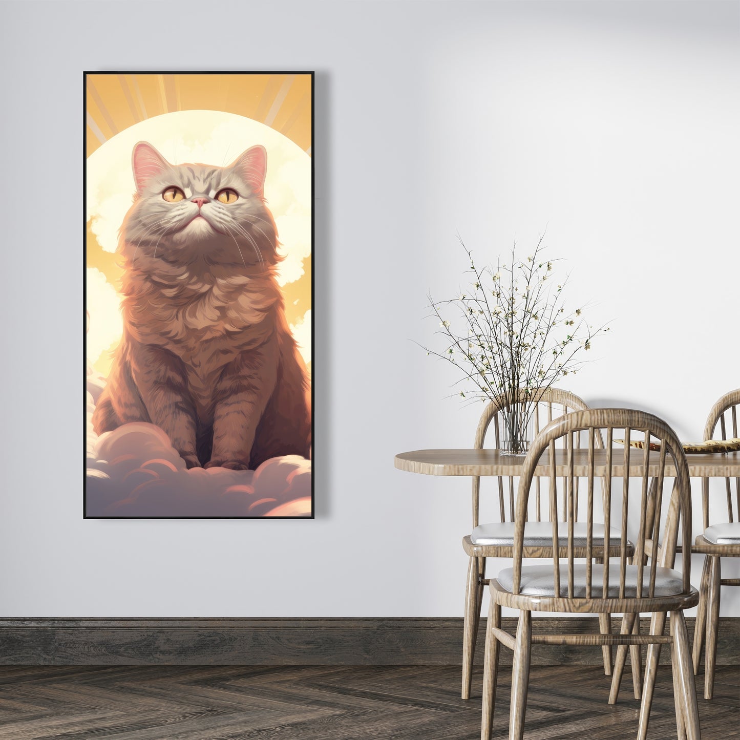 Intangible purr - 36"x36" Framed canvas