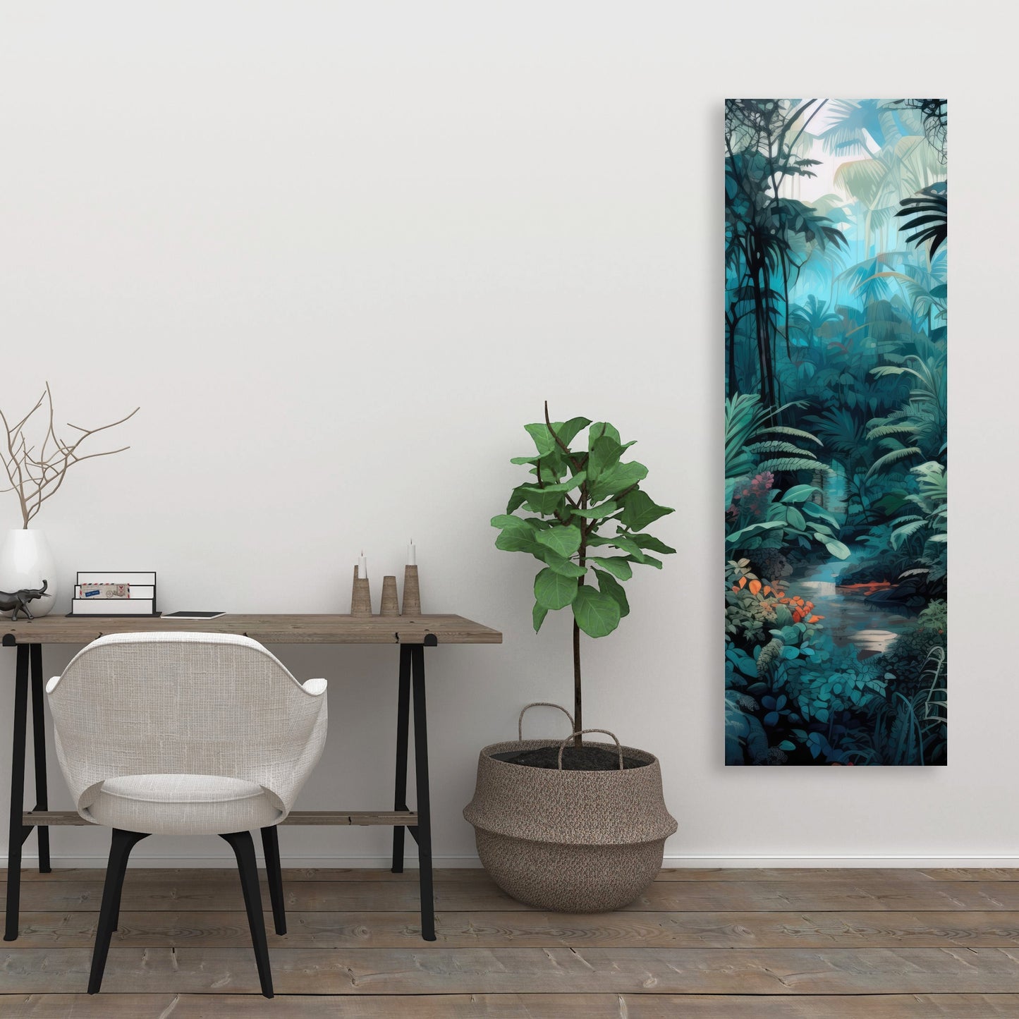 Deep in the jungle - Orange Canvas Art for Home Decor