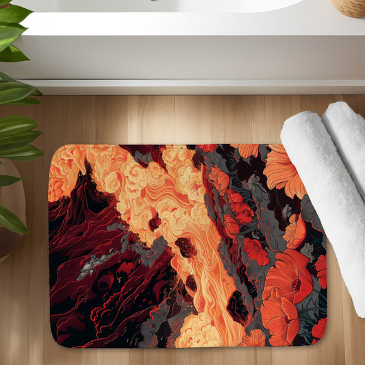 The big burn - 17"x24" Bath mat