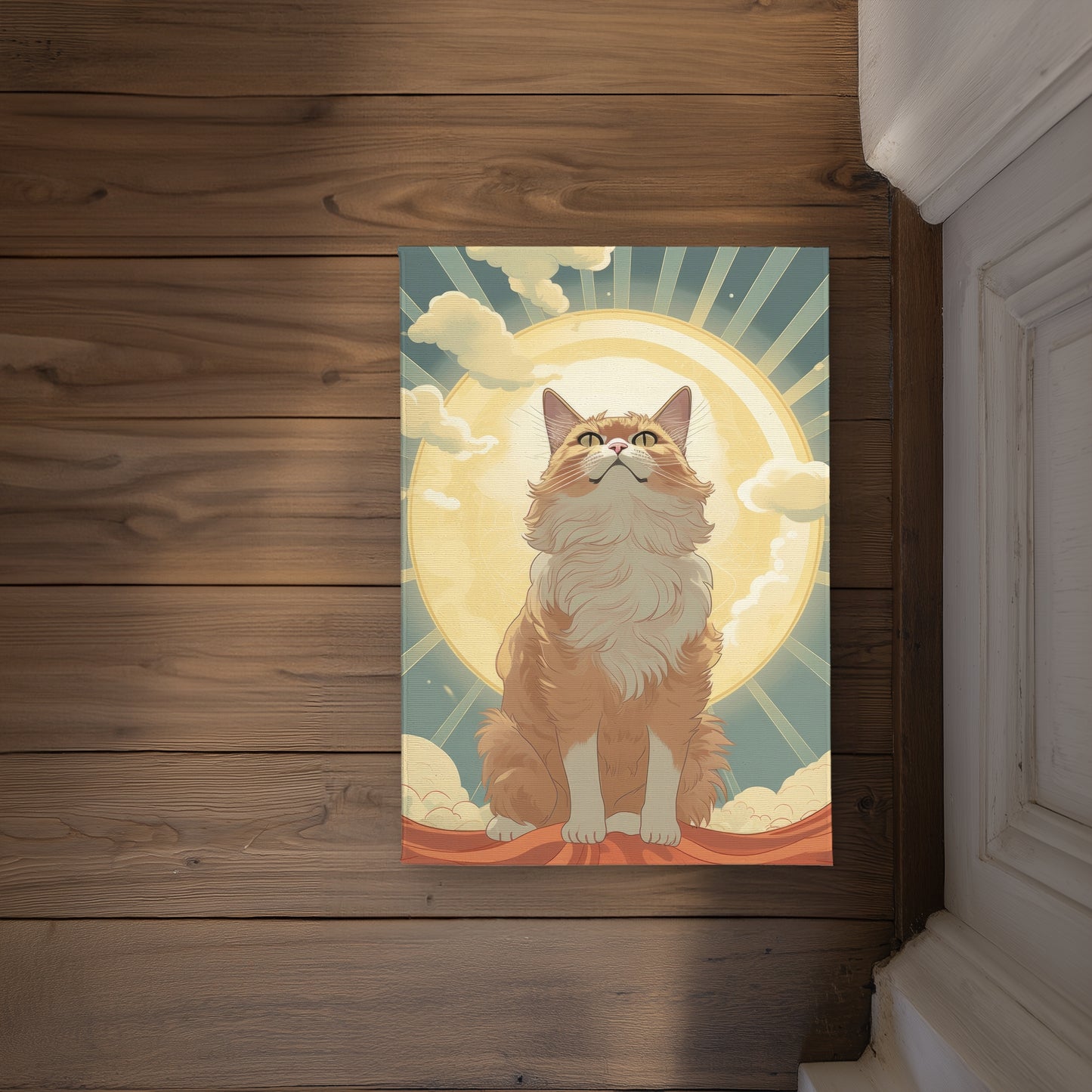 Moewing Above Coral Indoor Outdoor Door Mat - Home Decor