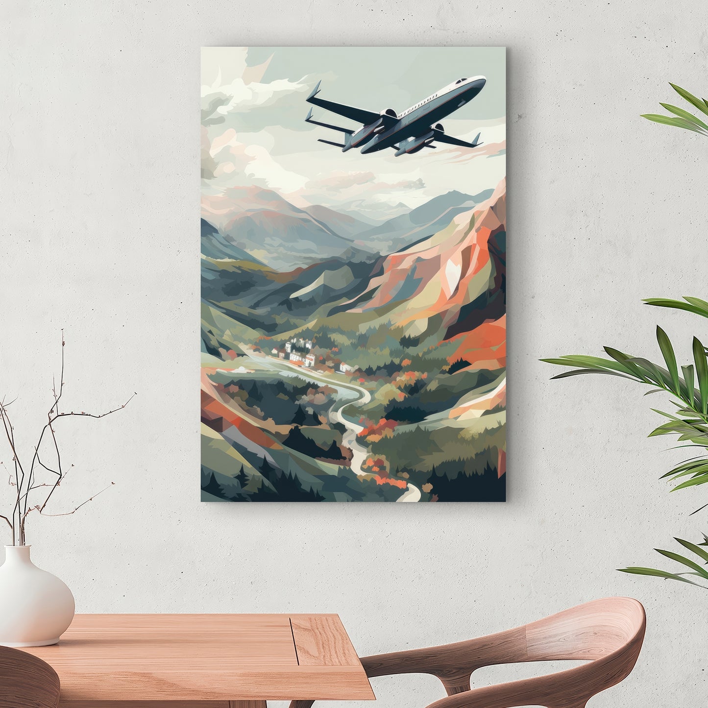 Shallow flight - 32"x32" Canvas