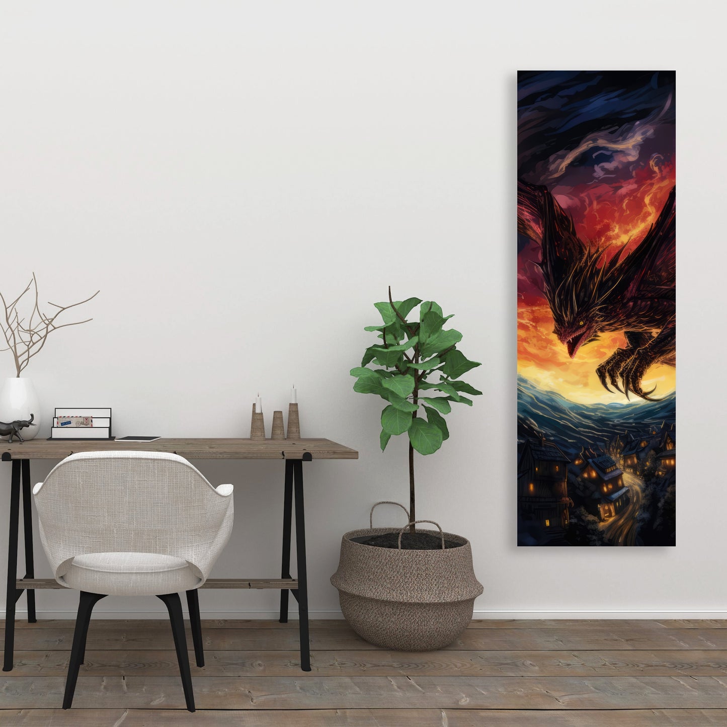 Back for Revenge - Black Canvas Home Decor Art Piece