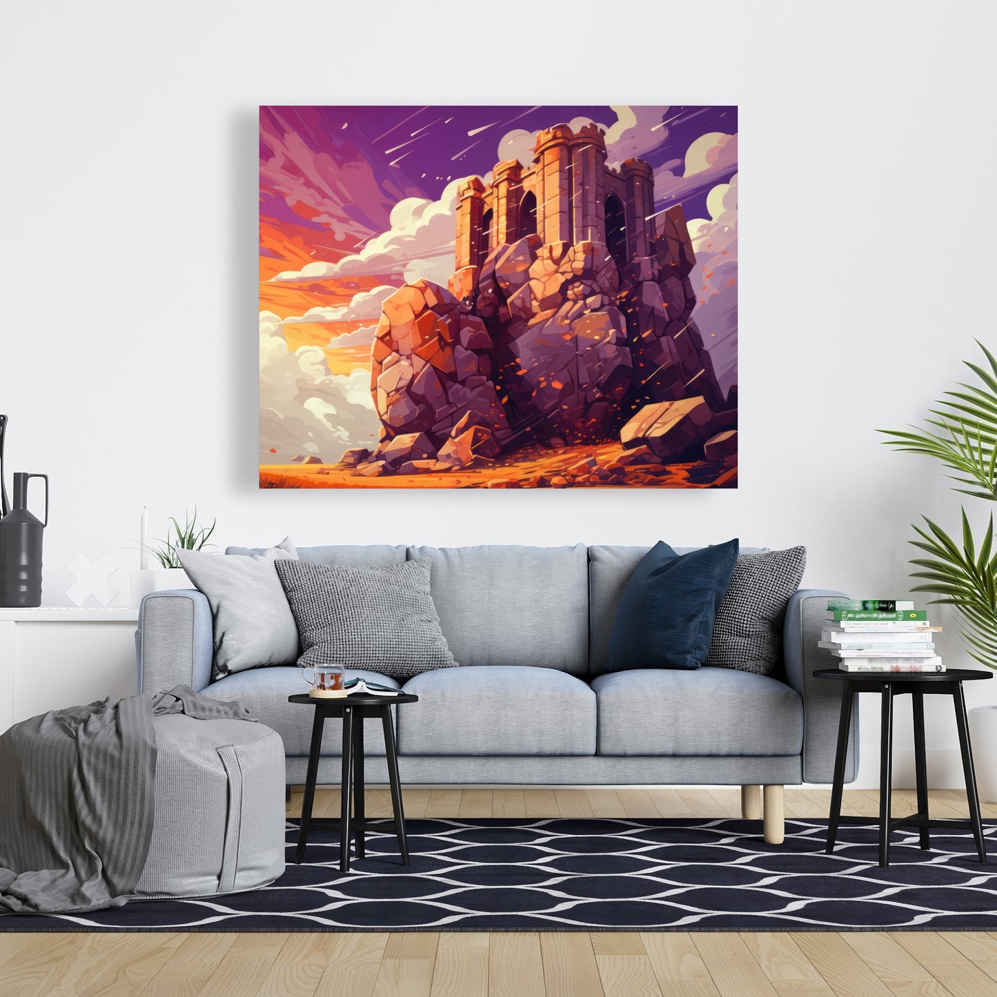 The Last Remains - Orange Canvas for Home Decor | Unique Art