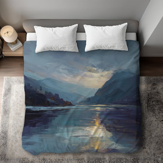 Housse de couette violette obscure | Décoration d'intérieur élégante