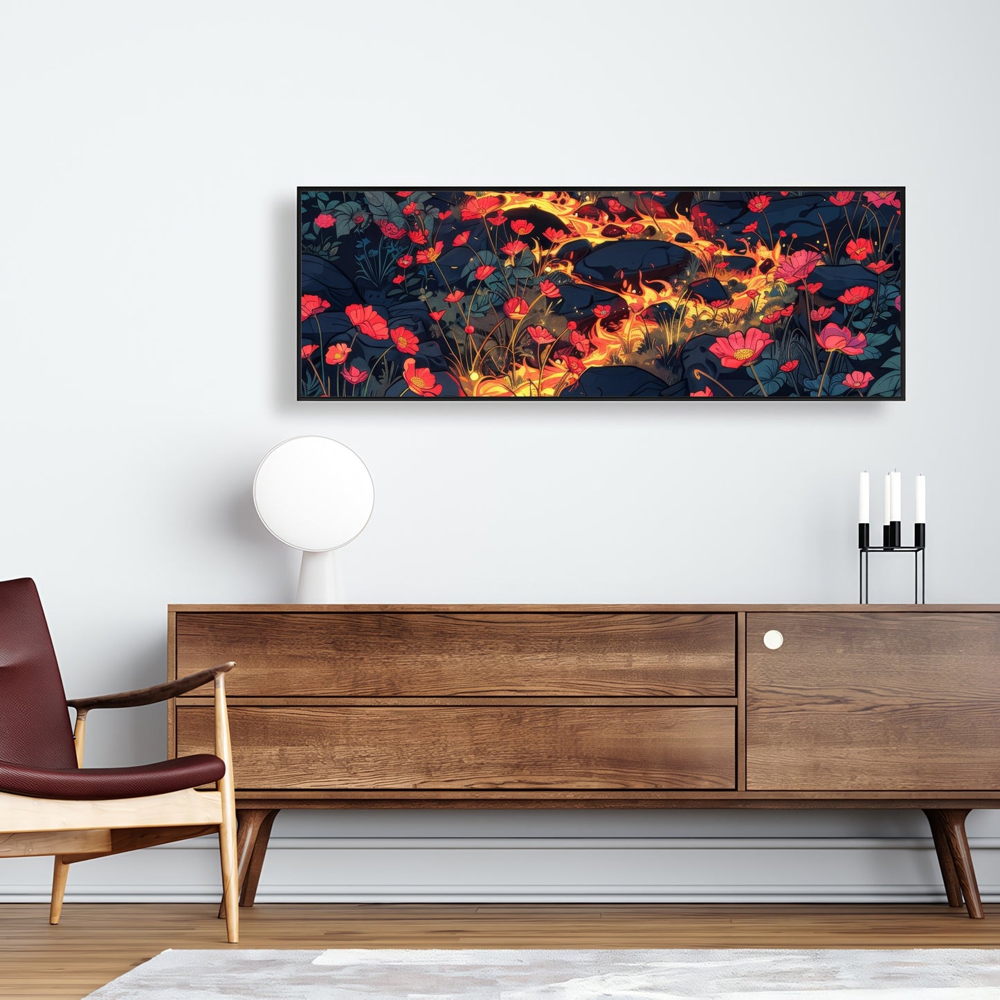 Dodging nature - 36"x36" Framed canvas