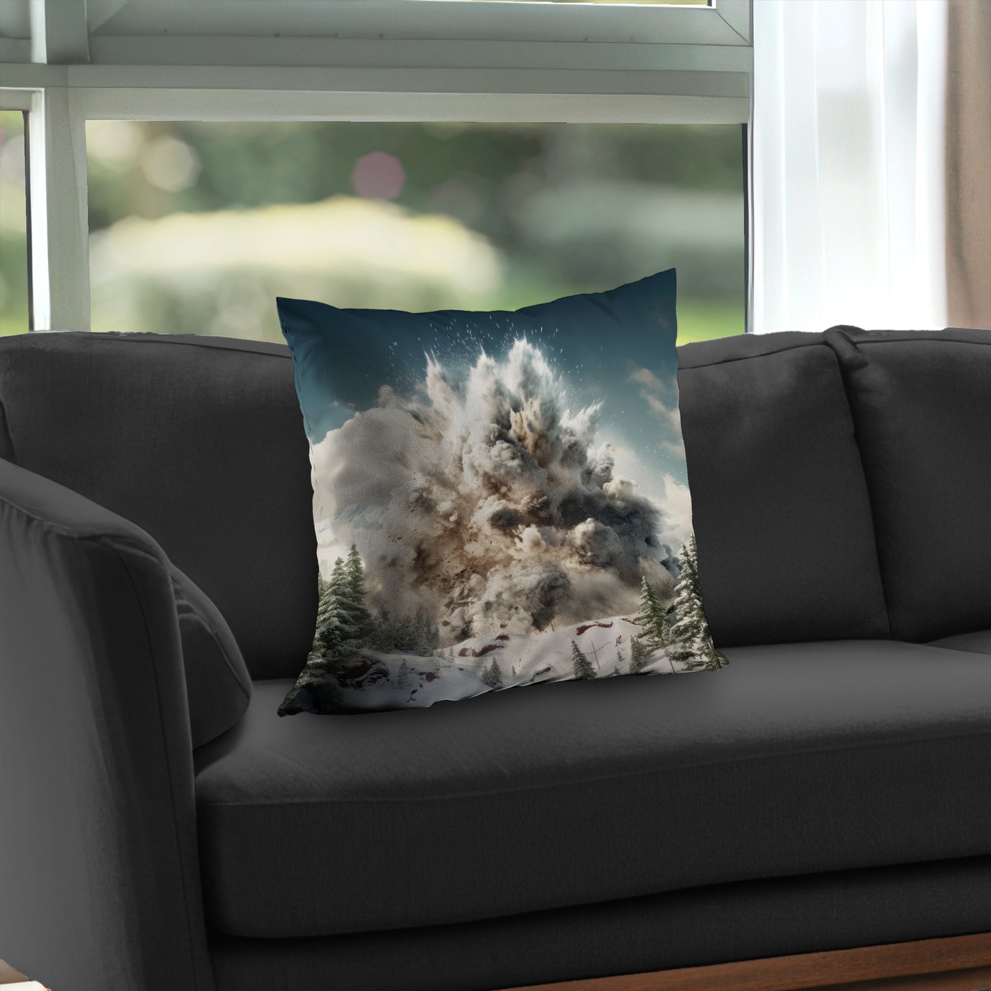Ruined Excursion Gray Poly Twill Throw Pillow Insert | Home Decor