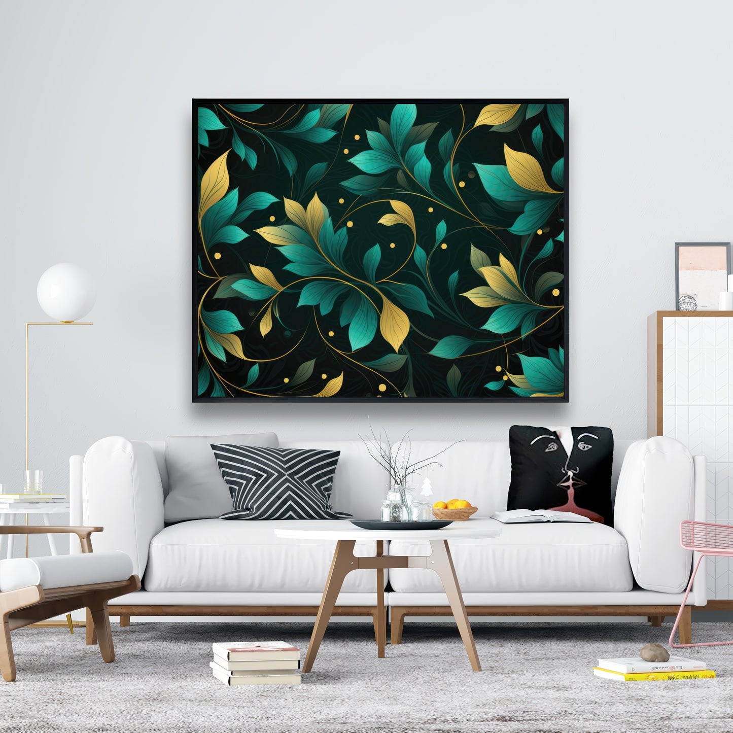 Twirling twigs - Framed Canvas - Print on demand