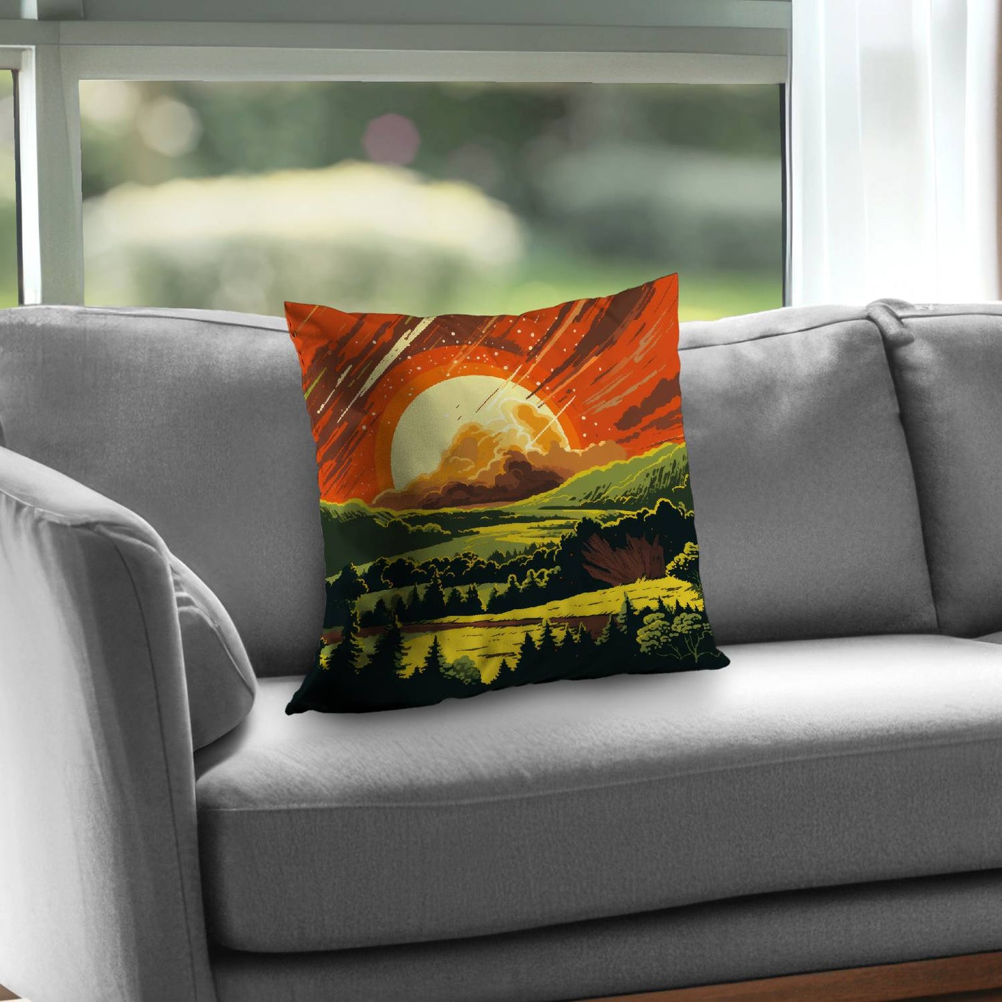 Last Days Orange Poly Twill Throw Pillow Insert for Home Decor