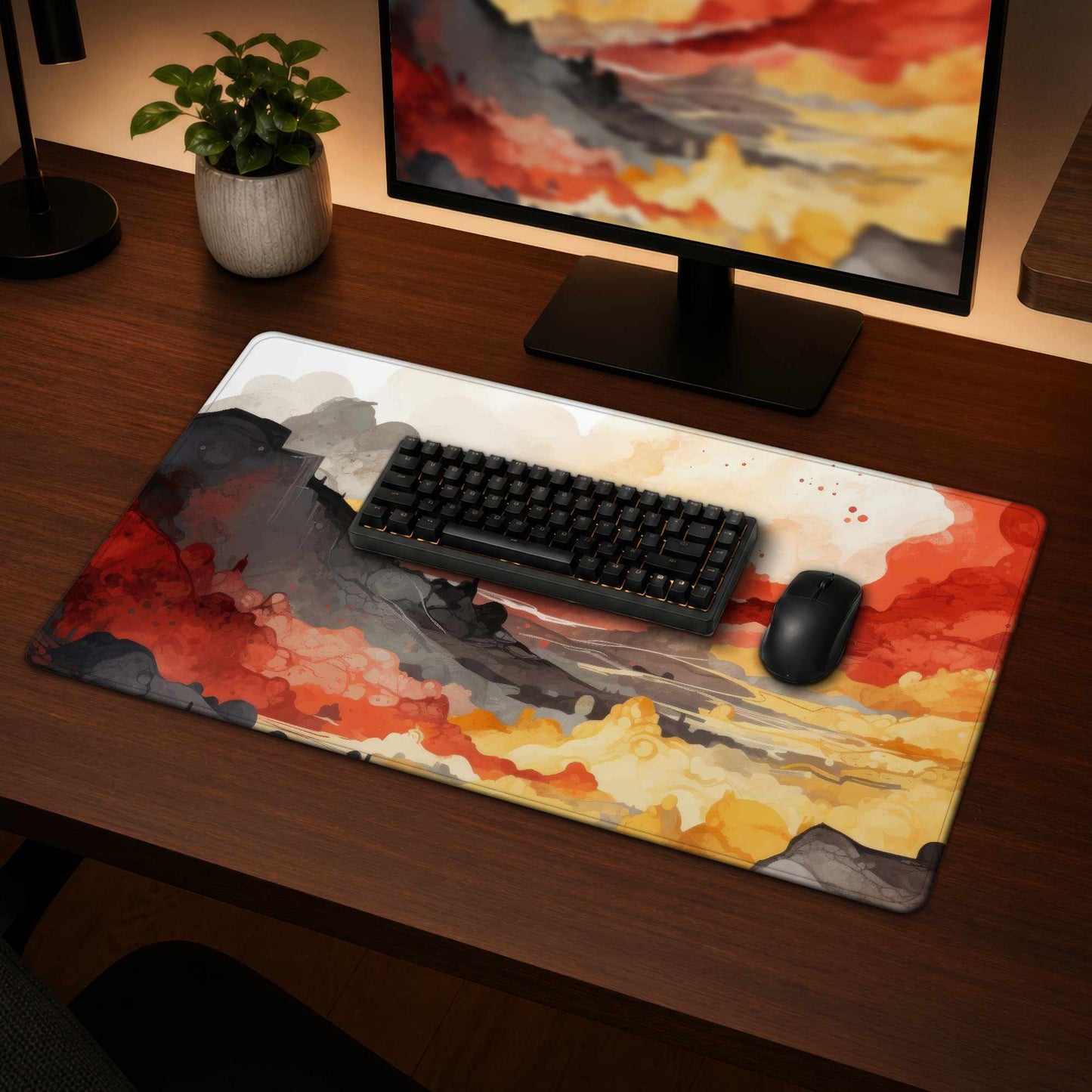 Tapis de souris de bureau "Scolding Land" - Tapis de bureau élégant pour la maison